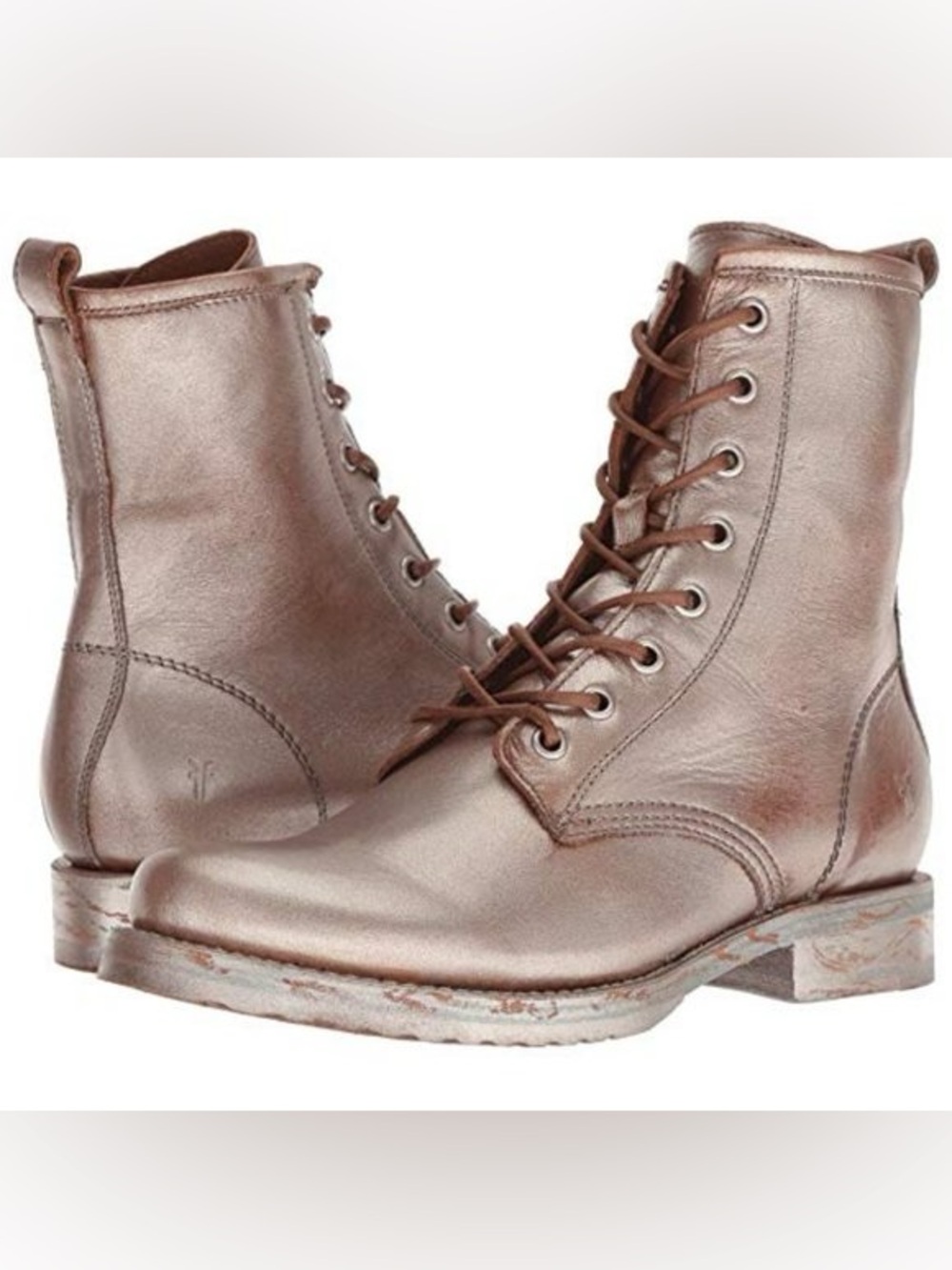 FRYE VERONICA METALLIC BOOTS